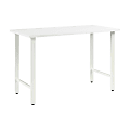 Bush Business Furniture Hustle 48"W Computer Desk With Metal Legs, White, Standard Delivery