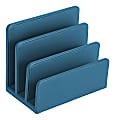 Realspace® Azura Vegan Leather Letter Sorter, 5-1/2"H x 6-7/8"W x 4"D, Blue 1 thumbnail image