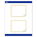 Avery® Print-To-The-Edge Postcards With Sure Feed®, S00-DMV-PRMWC10, 4-1/4" x 5-1/2", Matte White, Preprinted Double Gold Border/Floral Design, 20-PK 1 thumbnail image