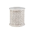 Powell Ismail Side Table, 18"H x 17"W x 17"D, White 1 thumbnail image