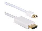 QVS 6ft Mini DisplayPort/Thunderbolt to HDMI Digital Video Cable - 6 ft DisplayPort/HDMI A/V Cable for Projector, Monitor, Tablet, HDTV, PC, MAC - First End: 1 x Mini DisplayPort Male Thunderbolt - Second End: 1 x HDMI Male Digital Audio/Video - 288 MB/s 1 thumbnail image