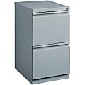 Lorell® 19-7/8"D Vertical 2-Drawer Mobile Pedestal File Cabinet, Platinum 1 thumbnail image