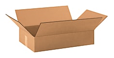 Partners Brand Corrugated Cartons, 19" x 12" x 4", Kraft, Pack Of 25