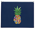Office Depot® Brand Zipper Envelope, 1-1/4" Expansion, Letter Size, Pineapple 