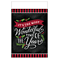 Amscan Christmas Most Wonderful Time Plastic Table Covers, 54" x 102", Black, 1 Cover Per Pack, Case Of 3 Packs 1 thumbnail image