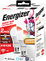 Energizer® Connect Smart A19 LED Light Bulbs, White/Multicolor RGB, Pack Of 2 Bulbs 1 thumbnail image