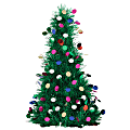 Amscan Christmas Tinsel Tree Centerpieces, 24" x 15", Green, Set Of 2 Centerpieces 1 thumbnail image