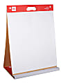 Office Depot® Brand Easel Pad, 20" x 23", Tabletop with Built-In Stand, 25 Sheets, 30% Recycled, White