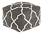 Anji Mountain Diamond Joe Pouf Ottoman, Gray/Ivory 1 thumbnail image
