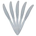 JAM PAPER Big Party Pack of Premium Plastic Knives, Silver, 100 Disposable Knives/Box  1 thumbnail image