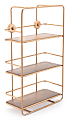 Zuo Modern Stairs Shelf, 3 Shelves, 23 5/8"H x 14 1/4"W x 5 15/16"D, Antique Gold