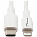 Eaton Tripp Lite Series USB-C to Lightning Sync/Charge Cable (M/M), MFi Certified, White, 3 ft. (0.9 m) - M102003WH 1 thumbnail image