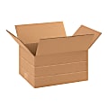 Partners Brand Multi-Depth Corrugated Cartons, 6" x 11 1/4" x 8 3/4", Kraft, Pack Of 25