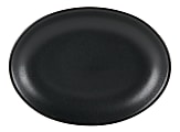 Foundry Oval Ceramic Platters, 11 1/2" x 8 1/2", Black, Pack Of 12 Platters