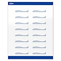Avery® Printable Labels With Sure Feed® Technology, S00-ETX, Rectangle, 1" x 2-5/8", Glossy White With Preprinted Blue Waves Design, Pack Of 160 1 thumbnail image