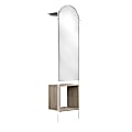 Sauder® Anda Norr Wall Mount Entryway Storage With Mirror, 71-7/8"H x 18-3/4"W x 11-7/8"D, White