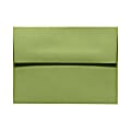 LUX Invitation Envelopes, A9, Gummed Seal, Avocado Green, Pack Of 50