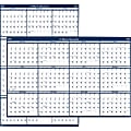 House of Doolittle Dated 66" Laminated Wall Planner - Julian Dates - Monthly - 1 Year - January 2021 till December 2021 - 66" x 33" Sheet Size - 2" x 2.25" Block - Blue, Gray - Paper - Laminated - 1 Each 1 thumbnail image