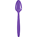 JAM PAPER Big Party Pack of Premium Plastic Spoons, Purple, 100 Disposable Spoons/Box  1 thumbnail image