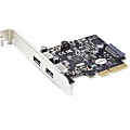 StarTech.com 2-Port USB PCIe Card 10Gbps/port - USB 3.1/3.2 Gen 2 Type-A PCI Express 3.0 x2 Host Controller Expansion Card 1 thumbnail image