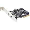 StarTech.com 2-Port USB PCIe Card 10Gbps/port - USB 3.1/3.2 Gen 2 Type-A PCI Express 3.0 x2 Host Controller Expansion Card