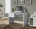 Monarch Specialties Computer Desk With Keyboard Tray, White