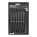 uni-ball® 207 Plus+ Retractable Gel Pens, Medium Point, 0.7 mm, Black Barrel, Black/Blue/Red Ink, Pack Of 6 Pens