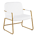 LumiSource Duke Contemporary Accent Chair, Gold/White