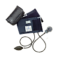 Medline Handheld Aneroid Sphygmomanometer, Adult Large, Blue