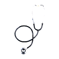 Medline Dual-Head Stethoscope, 22" Tubing, Black 1 thumbnail image