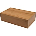 Lipper Bamboo Tea Box - External Dimensions: 12.4" Width x 7.4" Depth x 3.6" Height - Bamboo - For Jewelry, Sugar, Sweetener - 1 1 thumbnail image