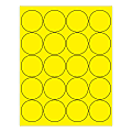 Tape Logic® Round Labels For Inkjet/Laser Printers, LL197YE, 2", Fluorescent Yellow, Pack Of 2,000 Labels 1 thumbnail image