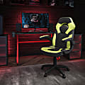 Flash Furniture Gaming Desk And Racing Chair Set With Cup Holder And Headphone Hook, Green