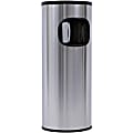 Genuine Joe 3-Gallon Ashtray Receptacle, Silver 1 thumbnail image