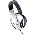 SYBA Multimedia Oblanc Cobra Silver Subwoofer Headphone W/In-line Microphone - Stereo - Mini-phone (3.5mm) - Wired - 32 Ohm - 20 Hz - 20 kHz - Over-the-head - Binaural - Circumaural - 5.17 ft Cable - Silver, Black
