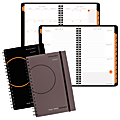 AT-A-GLANCE® Weekly/Monthly Academic Planner, 5 1/2" x 9", Plan. Write. Remember., Black/Gray, July 2016 to June 2017