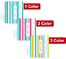 Custom 1, 2 Or 3 Color Printed Labels/Stickers, Lip Balm Wrap Shape, 2-1/8" x 2-1/8", Box Of 250