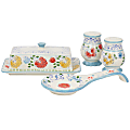 Gibson Elite Anaya 5-Piece Hand Painted Stoneware Table Accessory Set 1 thumbnail image