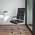 Flash Furniture LeatherSoft™ Faux Leather High-Back Contemporary Executive Office Chair, Black