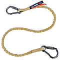 Ergodyne Squids 3121 Standard Aramid Tool Lanyard, Dual Stainless-Steel Carabiner, 38", Yellow