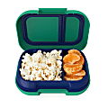Bentgo Kids Snack Leak-Proof Container, 2"H x 4"W x 6"D, Green/Navy 1 thumbnail image