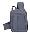 Rivacase 7529 Canvas Sling Bag With 13.3" Laptop Pocket, Gray