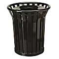 United Receptacle Americana 30% Recycled Steel Waste Receptacle, 36 Gallons, Black 1 thumbnail image