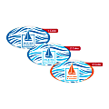 Custom Printed Outdoor Weatherproof 1-, 2- Or 3-Color Labels And Stickers, 1-1/4" x 2-1/2" Oval, Box Of 250 Labels 1 thumbnail image