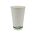 Planet+ Compostable Hot Cups, 16 Oz, White, Pack Of 1,000 Cups