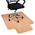 Mind Reader Office Chair Mat with Lip, Hardwood Floors, 47-1/2 x 35-1/2, PVC, Woodtone 1 thumbnail image