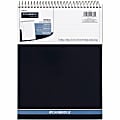 Cambridge® Stiff-Back Wire-Bound Notepad, Letter Size, College Rule, Navy