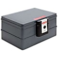 First Alert 2030F Waterproof Fire Resistant Chest - 0.39 ft³ - Key Lock - Water Proof, Fire Resistant - for Digital Media, Document - Overall Size 12.8" x 16" - Slate - Resin