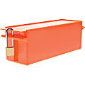 Nadex Coins AEX1-1013 Large Capacity Rolled Coin Storage Box (Quarters) - External Dimensions: 3.4" Length x 11.5" Width x 3.6" Height - 1200 x Coin - Padlock, Zipper Closure - Stackable - Orange - For Coin, Transportation