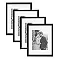 Kate and Laurel Adlynn Wall Frame, 11x14/8x10, Black, 4 Pack 1 thumbnail image